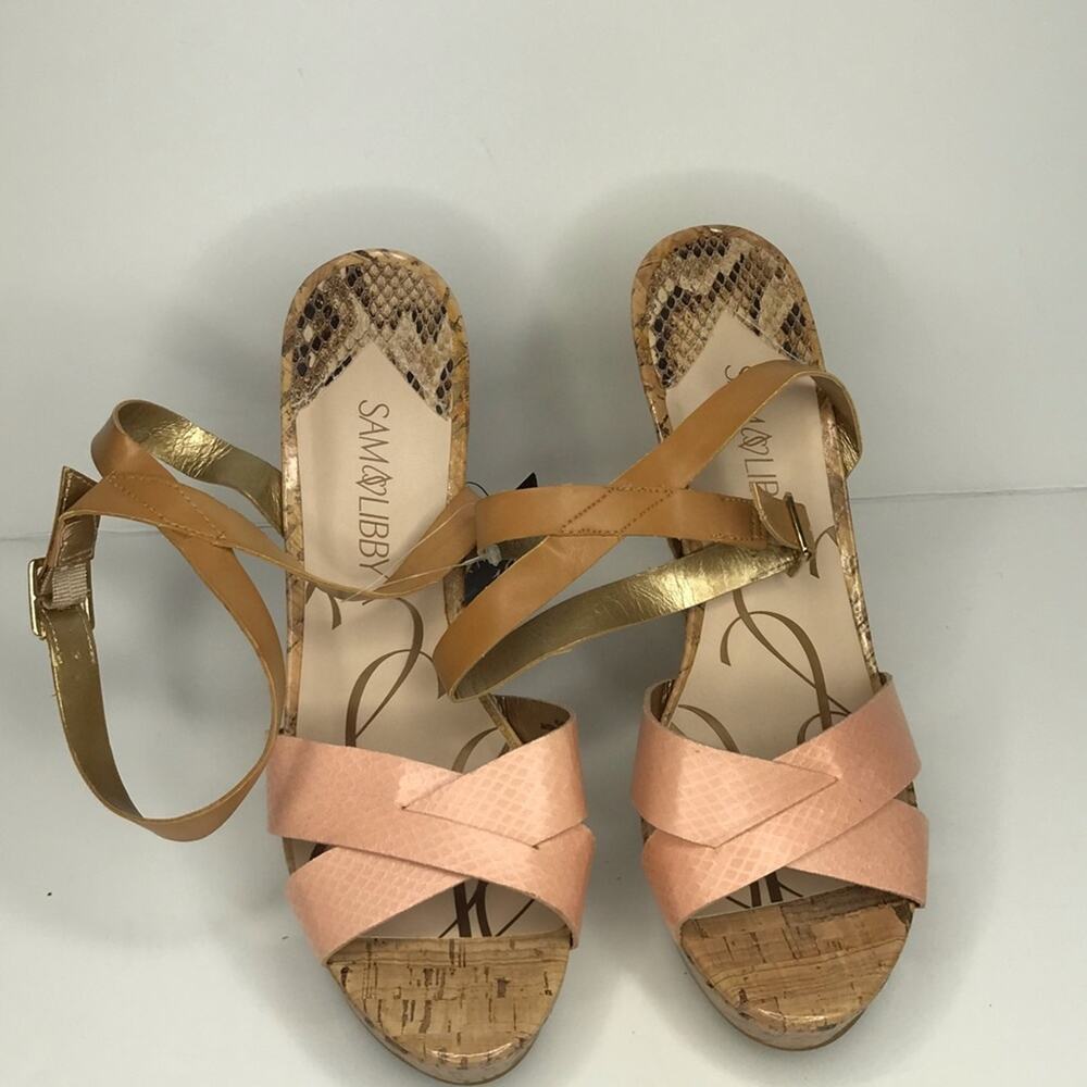 Sam Libby Platform Sandals Cork Size 10